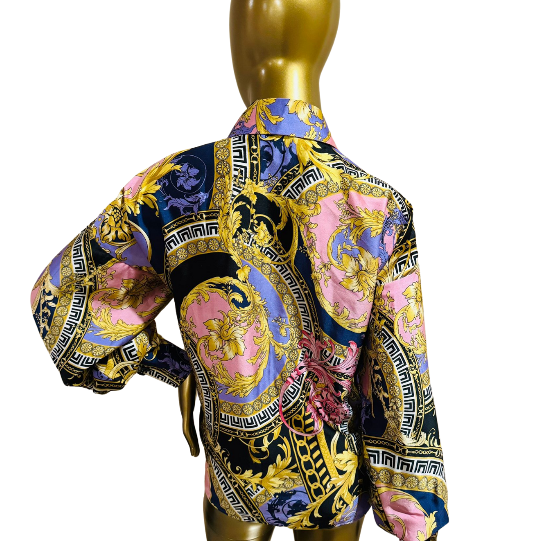 Baroque Print Long Sleeve Shirt